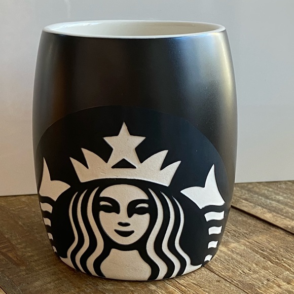 Starbucks Other - Starbucks Black and White Ceramic Siren/Mermaid Logo Mug